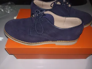 Zapatos niño comunión azul