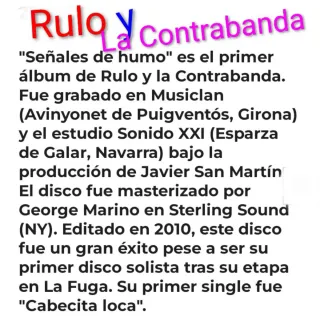 4x3 SI ENVÍO Rulo y La Contrabanda - Señales de Hu