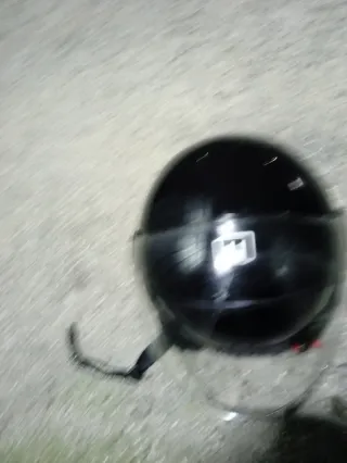 Casco Moto Nero con doppia Visiera taglia m