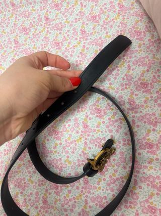 Cinturón Pinko ajustable mujer negro/dorado