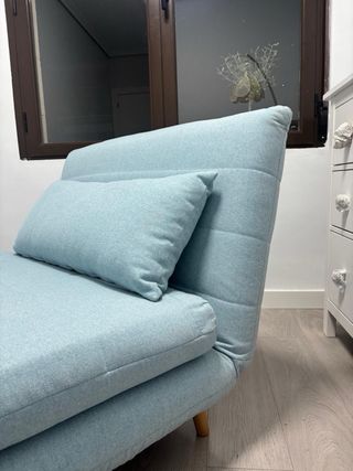Sofá Cama Individual Azul para dormitorio invitado