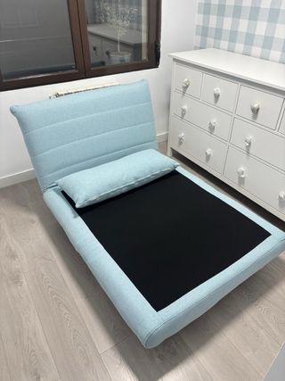 Sofá Cama Individual Azul para dormitorio invitado