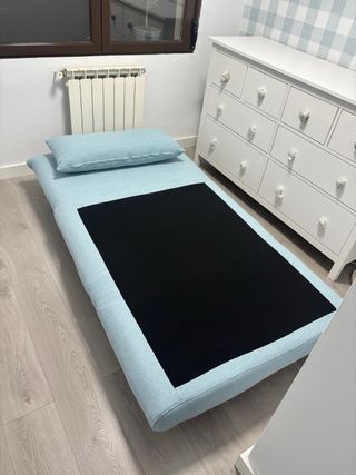 Sofá Cama Individual Azul para dormitorio invitado