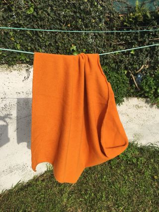 Pañuelo Zara triangular lana naranja
