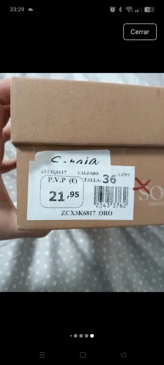 Sandalias doradas mujer