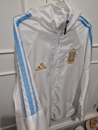 Sudadera Campera Adidas Selección Argentina Blanca