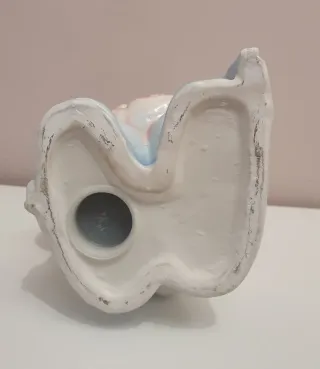 Porta Monete in Ceramica con Forma di Maialino Sciatore