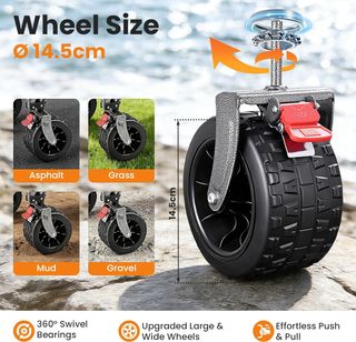 Carro Plegable Playa Todo Terreno (200L/150kg)