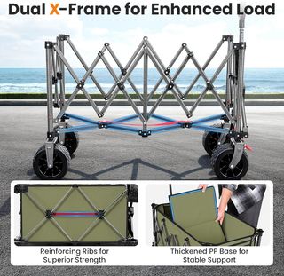 Carro Plegable Playa Todo Terreno (200L/150kg)