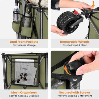 Carro Plegable Playa Todo Terreno (200L/150kg)