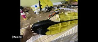 Avión RC Simbad Morado y Verde