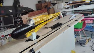 Avión RC Simbad Morado y Verde