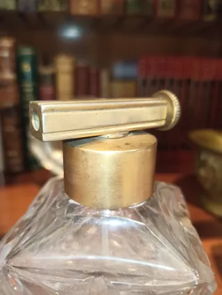 Antiguos frascos perfume cristal facetado