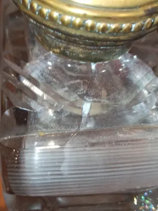 Antiguos frascos perfume cristal facetado