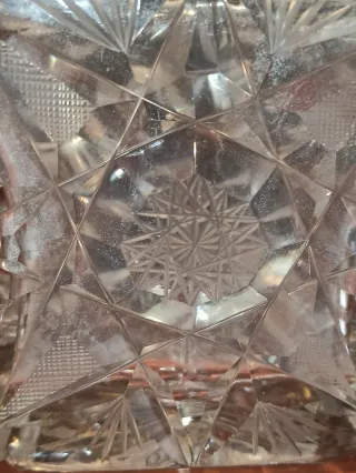 Antiguos frascos perfume cristal facetado