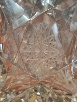 Antiguos frascos perfume cristal facetado