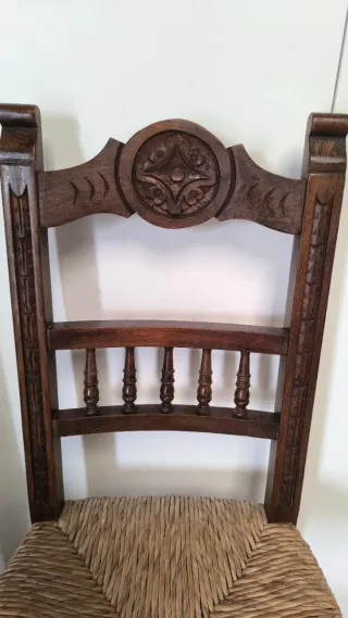 SILLAS DE MADERA Y ENEA RUSTICAS