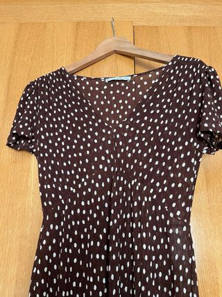 Vestido largo Mango lunares talla S