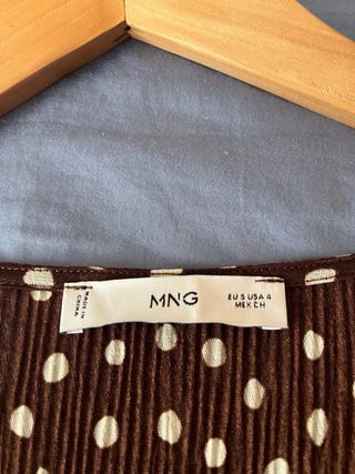 Vestido largo Mango lunares talla S