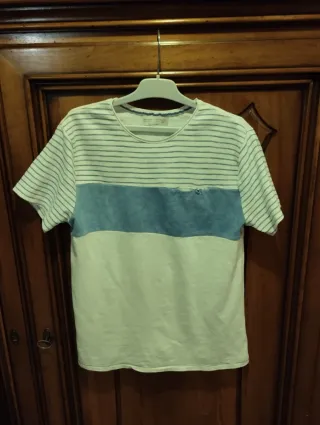 T-shirt bambino righe e blu