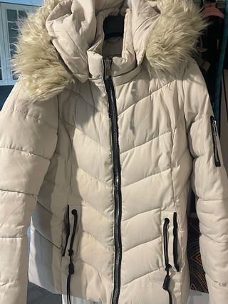 Chaqueta parka plumífera blanca