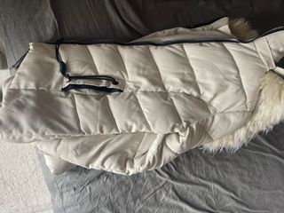 Chaqueta parka plumífera blanca
