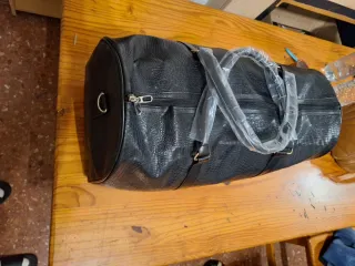 Bolso de viaje piel efecto cocodrilo