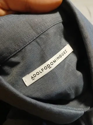 Camisa Adolfo Dominguez Gris Hombre Talla M