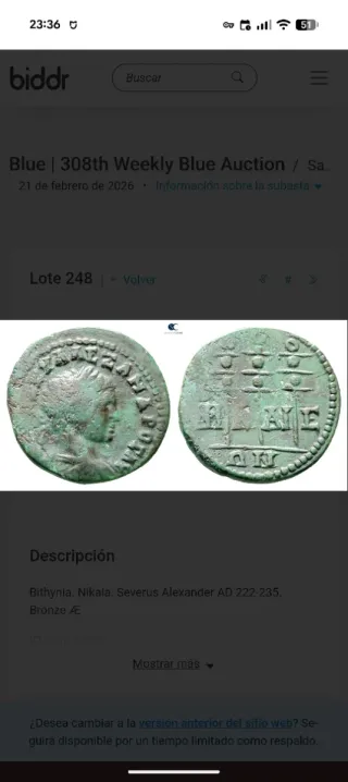 Moneda Alejandro severo. INTERESANTE!