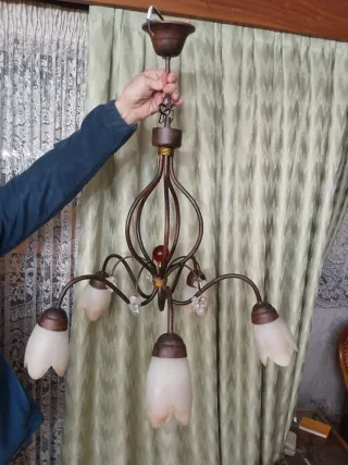 Lámpara forja óxido