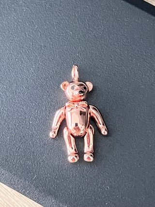 Colgante Oso Oro Rosa Plata