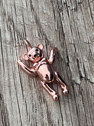 Colgante Oso Oro Rosa Plata