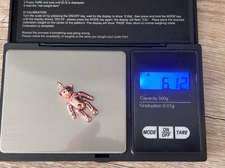 Colgante Oso Oro Rosa Plata