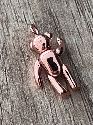 Colgante Oso Oro Rosa Plata