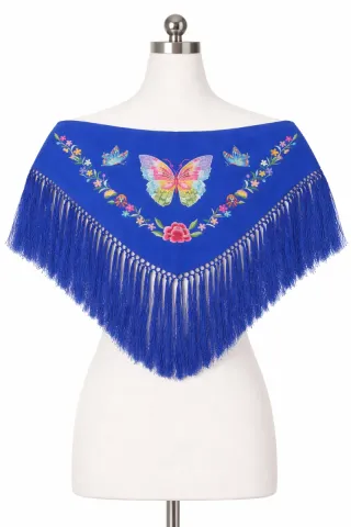 Mantoncillo Flamenca Mariposa Bordada