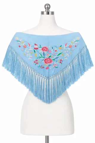 Mantoncillo Flamenca Mariposa Bordada