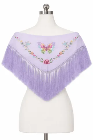 Mantoncillo Flamenca Mariposa Bordada