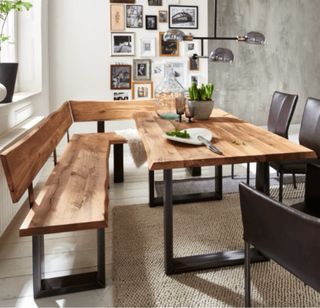 Muebles estilo industrial madera y metal.
