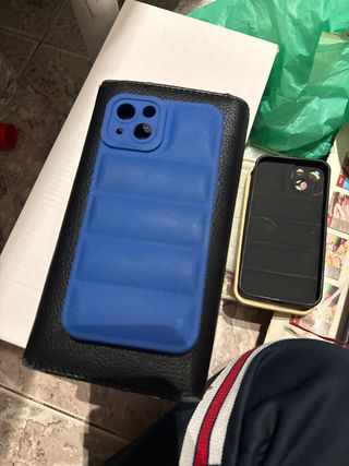 Custodia iPhone 13 Blu Imbottito