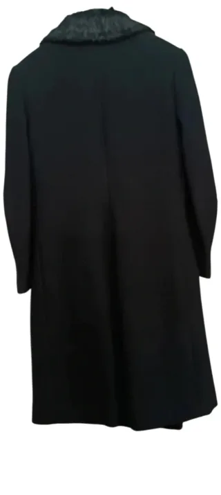 Cappotto donna vintage sartoriale nero lungo