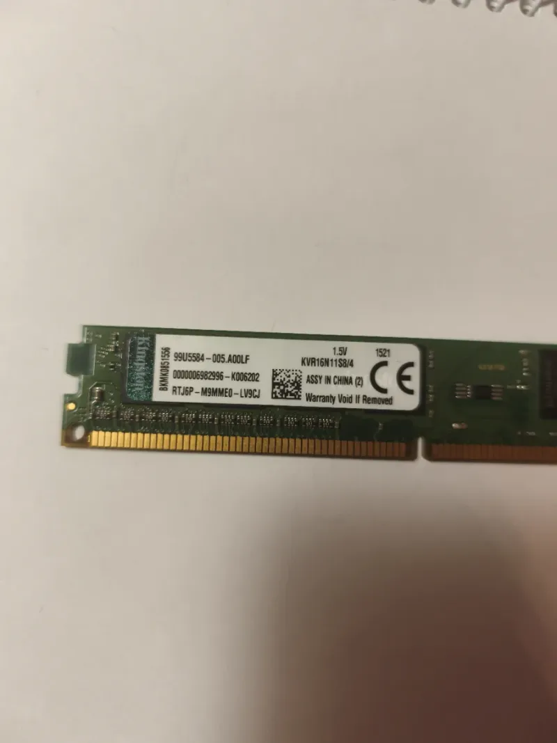Memoria RAM Kingston 4GB DDR3 1600MHz