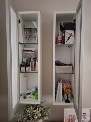 Mueble de comedor blanco y verde