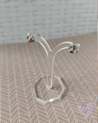 Pendientes plata de ley y turmalina