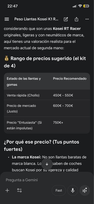 Llantas Kosei RT Racer 17”