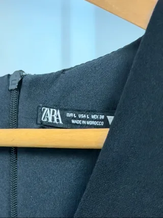 Vestido Zara Negro con aberturas