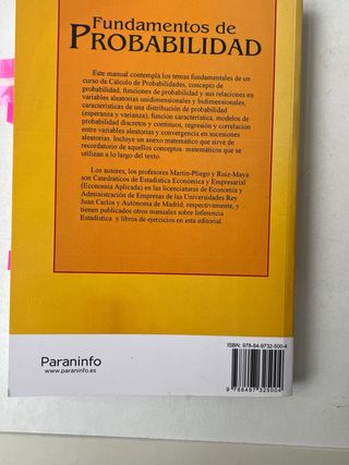 Fundamentos de probabilidad Matemáticas URJC Estad