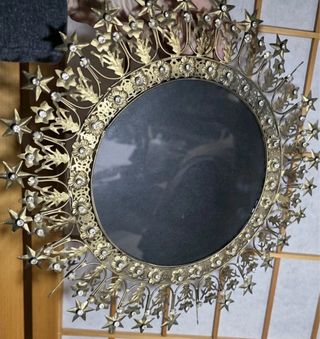 Espejo resplandor antiguo orfebrería