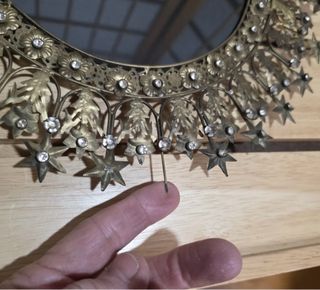 Espejo resplandor antiguo orfebrería