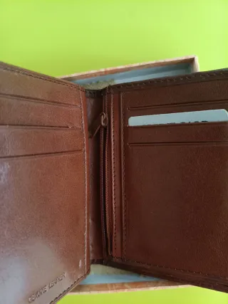 Cartera de piel Visconti marrón