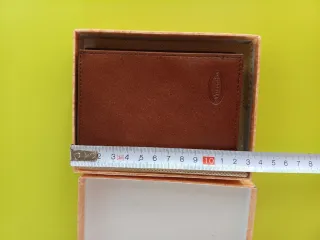 Cartera de piel Visconti marrón